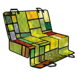 Square Stained Glass Mosaic Print Pet Car Back Seat Cover