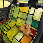 Square Stained Glass Mosaic Print Pet Car Back Seat Cover