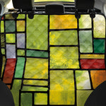 Square Stained Glass Mosaic Print Pet Car Back Seat Cover