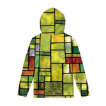 Square Stained Glass Mosaic Print Pullover Hoodie