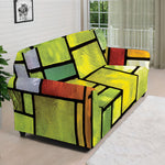 Square Stained Glass Mosaic Print Sofa Cover