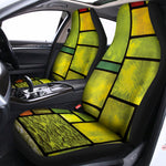 Square Stained Glass Mosaic Print Universal Fit Car Seat Covers