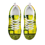 Square Stained Glass Mosaic Print White Sneakers