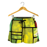 Square Stained Glass Mosaic Print Women's Shorts