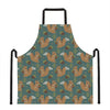 Squirrel Knitted Pattern Print Apron