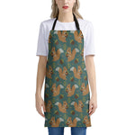 Squirrel Knitted Pattern Print Apron