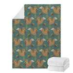 Squirrel Knitted Pattern Print Blanket
