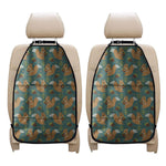Squirrel Knitted Pattern Print Car Seat Organizers