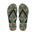 Squirrel Knitted Pattern Print Flip Flops