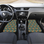 Squirrel Knitted Pattern Print Front Car Floor Mats