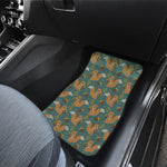 Squirrel Knitted Pattern Print Front Car Floor Mats