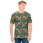 Squirrel Knitted Pattern Print Men's T-Shirt
