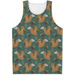 Squirrel Knitted Pattern Print Men's Tank Top