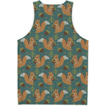 Squirrel Knitted Pattern Print Men's Tank Top