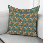 Squirrel Knitted Pattern Print Pillow Cover