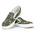 Squirrel Knitted Pattern Print White Slip On Sneakers