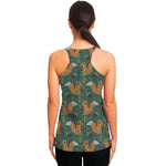 Squirrel Knitted Pattern Print Women's Racerback Tank Top