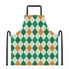 St Patrick's Day Argyle Pattern Print Apron