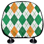 St Patrick's Day Argyle Pattern Print Car Headrest Covers