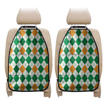 St Patrick's Day Argyle Pattern Print Car Seat Organizers