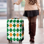 St Patrick's Day Argyle Pattern Print Luggage Cover