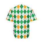 St Patrick's Day Argyle Pattern Print Men's Baseball Jersey