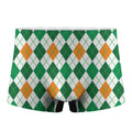 St Patrick's Day Argyle Pattern Print Men's Boxer Briefs