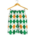 St Patrick's Day Argyle Pattern Print Men's Shorts