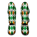 St Patrick's Day Argyle Pattern Print Muay Thai Shin Guards