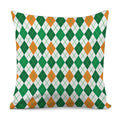 St Patrick's Day Argyle Pattern Print Pillow Cover