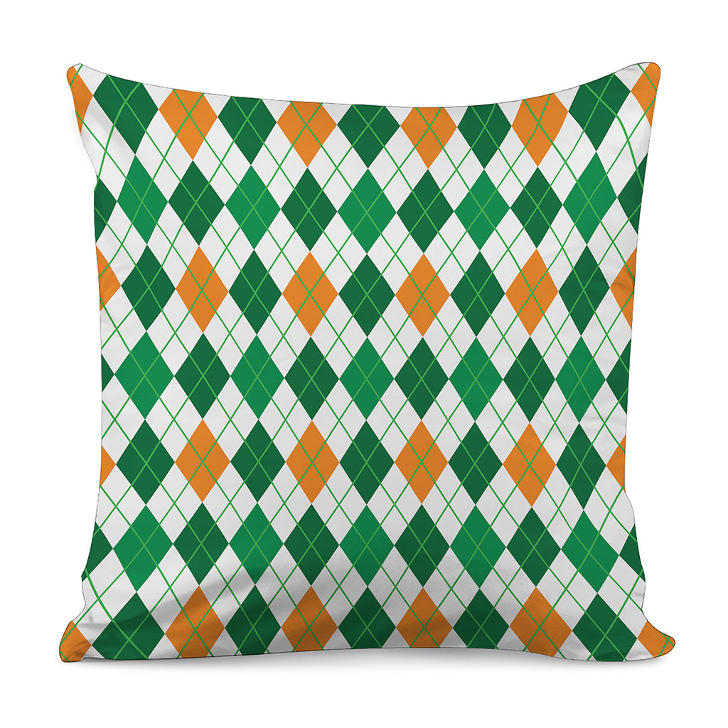 St Patrick's Day Argyle Pattern Print Pillow Cover