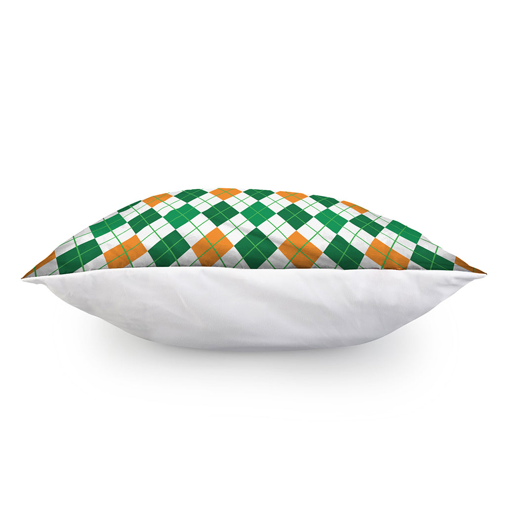 St Patrick's Day Argyle Pattern Print Pillow Cover
