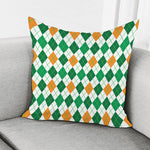 St Patrick's Day Argyle Pattern Print Pillow Cover