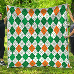St Patrick's Day Argyle Pattern Print Quilt