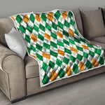 St Patrick's Day Argyle Pattern Print Quilt