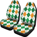 St Patrick's Day Argyle Pattern Print Universal Fit Car Seat Covers