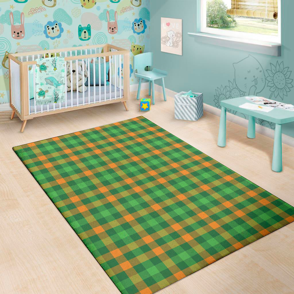 St. Patrick's Day Buffalo Check Print Area Rug