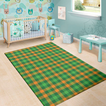 St. Patrick's Day Buffalo Check Print Area Rug