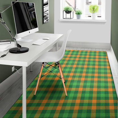 St. Patrick's Day Buffalo Check Print Area Rug