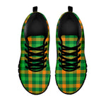St. Patrick's Day Buffalo Check Print Black Sneakers
