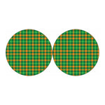 St. Patrick's Day Buffalo Check Print Car Coasters