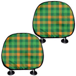 St. Patrick's Day Buffalo Check Print Car Headrest Covers