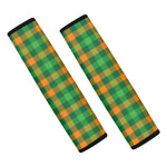 St. Patrick's Day Buffalo Check Print Car Seat Belt Covers