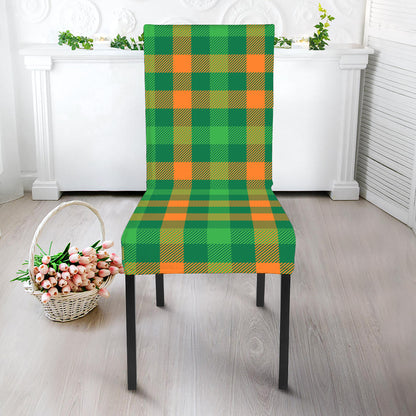 St. Patrick's Day Buffalo Check Print Dining Chair Slipcover