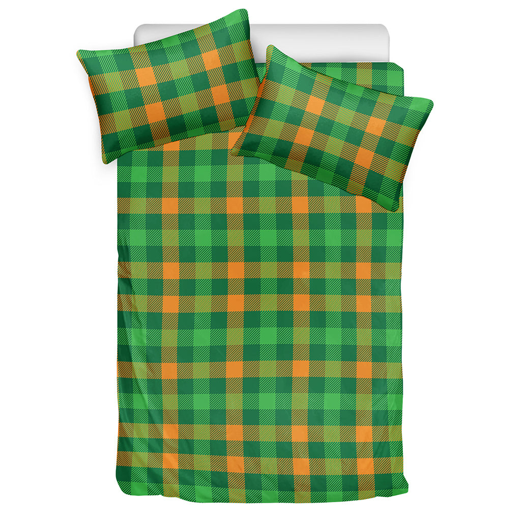 St. Patrick's Day Buffalo Check Print Duvet Cover Bedding Set