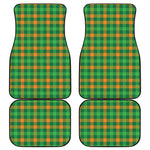St. Patrick's Day Buffalo Check Print Front and Back Car Floor Mats