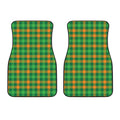 St. Patrick's Day Buffalo Check Print Front Car Floor Mats