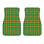 St. Patrick's Day Buffalo Check Print Front Car Floor Mats