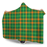 St. Patrick's Day Buffalo Check Print Hooded Blanket