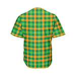 St. Patrick's Day Buffalo Check Print Men's Baseball Jersey
